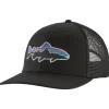 Patagonia Fitz Roy Trout Trucker Hat Black - Your Premium Fishing Gear Store Rods Lines Baits Accessories* Shop All