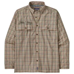 Patagonia Logo L/S Island Hopper Shirt Down River: Natural - Your Premium Fishing Gear Store Rods Lines Baits Accessories* Fly Fishing