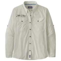 Patagonia Logo Womens L/S Sun Stretch Shirt White - Your Premium Fishing Gear Store Rods Lines Baits Accessories* Fly Fishing