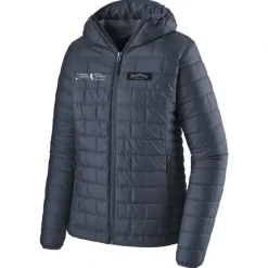 Patagonia Logo Womens Nano Puff Fitz Roy Trout Hoody Smolder Blue - Your Premium Fishing Gear Store Rods Lines Baits Accessories* Shop All