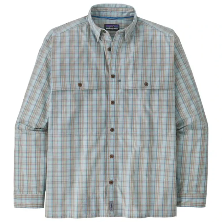 Patagonia L/S Island Hopper Shirt Down River: Steam Blue - Your Premium Fishing Gear Store Rods Lines Baits Accessories* Fly Fishing
