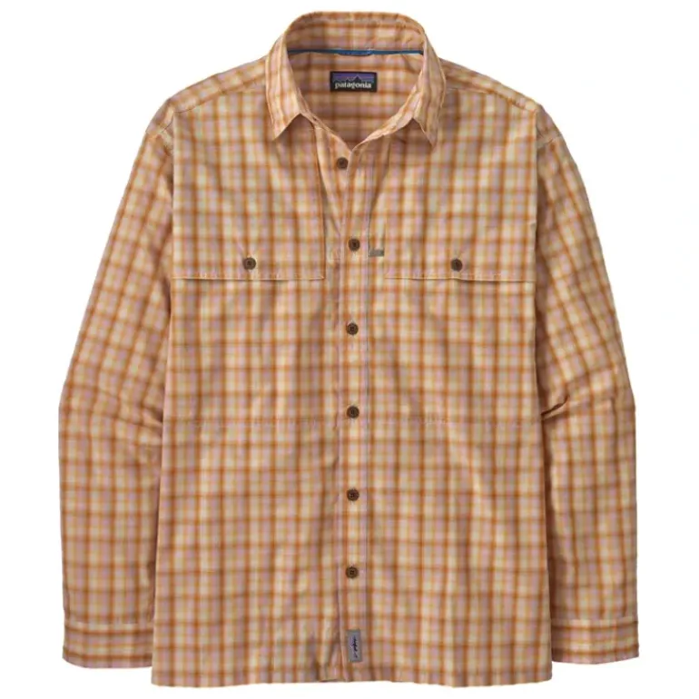 Patagonia L/S Island Hopper Shirt Mirrored: Golden Caramel - Your Premium Fishing Gear Store Rods Lines Baits Accessories* Fly Fishing