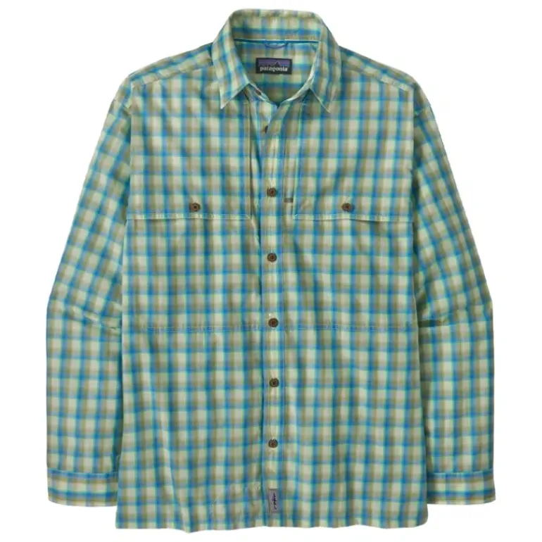 Patagonia L/S Island Hopper Shirt Mirrored: Vessel Blue - Your Premium Fishing Gear Store Rods Lines Baits Accessories* Fly Fishing