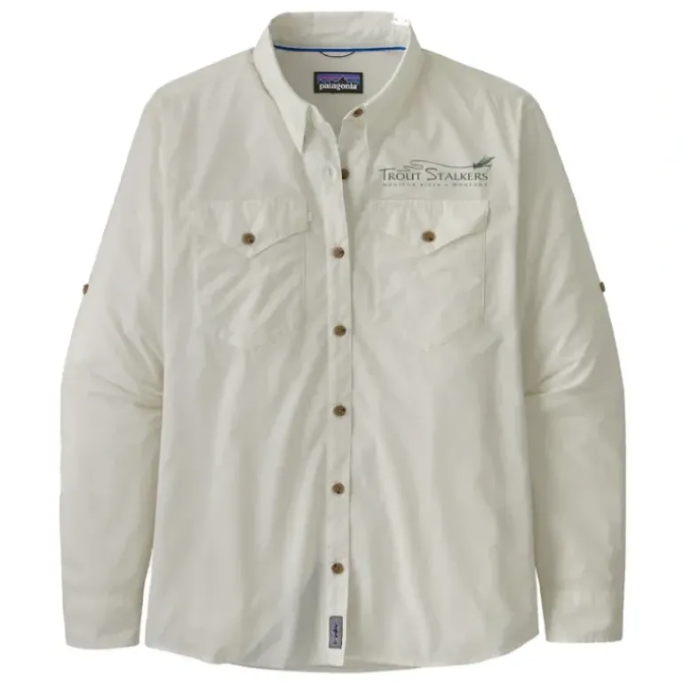 Patagonia MTS Logo Women's L/S Sun Stretch Shirt X-Large White - Your Premium Fishing Gear Store Rods Lines Baits Accessories* Shop All