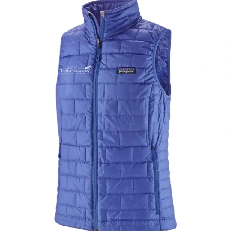 Patagonia MTS Logo Womens Nano Puff Vest Float Blue XX-Small - Your Premium Fishing Gear Store Rods Lines Baits Accessories* Shop All