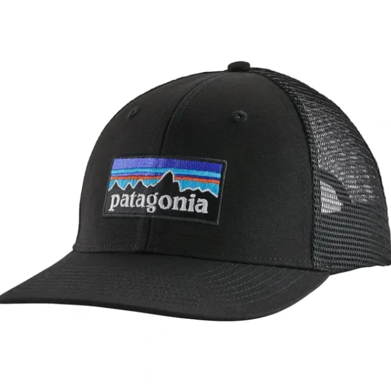 Patagonia P-6 Logo Trucker Hat Black - Your Premium Fishing Gear Store Rods Lines Baits Accessories* Shop All