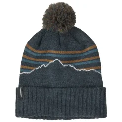 Patagonia Powder Town Beanie Fitz Roy Stripe Knit: Smolder Blue - Your Premium Fishing Gear Store Rods Lines Baits Accessories* Shop All