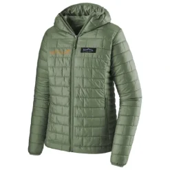 Patagonia Womens MTS Logo Nano Puff Fitz Roy Trout Hoody Hemlock Green - Your Premium Fishing Gear Store Rods Lines Baits Accessories* Shop All
