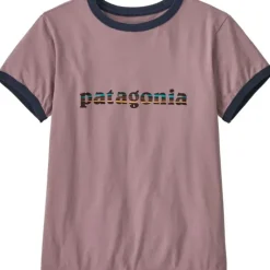 Patagonia Women's '73 Text Logo Organic Ringer Tee - Your Premium Fishing Gear Store Rods Lines Baits Accessories* Shop All
