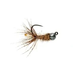 Peeping Caddis Jig Cream Tungsten Beadhead Barbless - Your Premium Fishing Gear Store Rods Lines Baits Accessories* Shop All