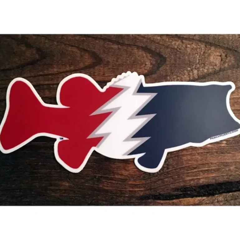 Pesca Muerta Bass Sticker - Grateful - Your Premium Fishing Gear Store Rods Lines Baits Accessories* Fly Fishing