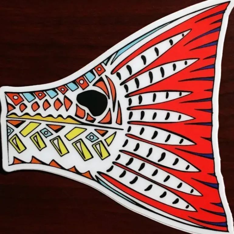 Pesca Muerta Funky Redfish Tail Sticker - Your Premium Fishing Gear Store Rods Lines Baits Accessories* Fly Fishing