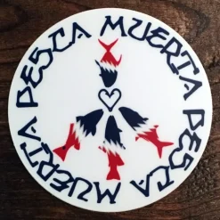 Pesca Muerta Peace Love Pesca Sticker - Your Premium Fishing Gear Store Rods Lines Baits Accessories* Fly Fishing