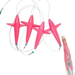 Playaction Flock-O-Birds Rigged Daisy Chain Teaser, 5", 62.4 Oz, Pink - Your Premium Fishing Gear Store Rods Lines Baits Accessories* Bait