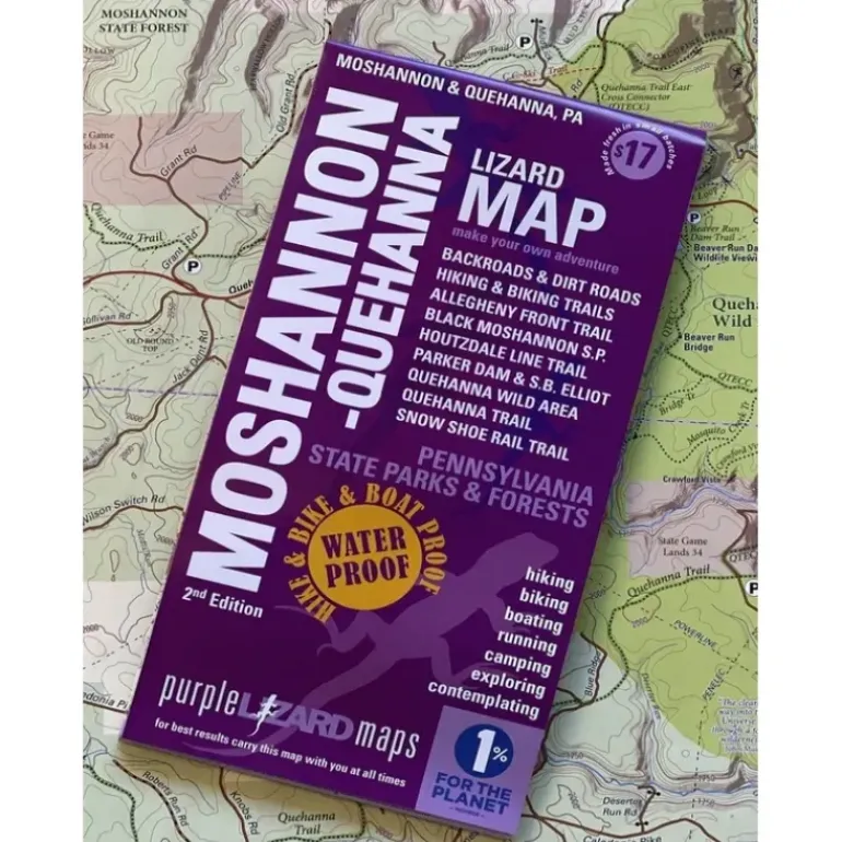 Purple Lizard Map - Moshannon & Quehanna 2nd Edition - Your Premium Fishing Gear Store Rods Lines Baits Accessories* Fishing Line