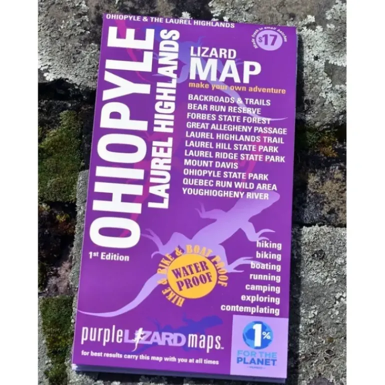 Purple Lizard Map - Ohiopyle/Laurel Highlands 2nd Edition - Your Premium Fishing Gear Store Rods Lines Baits Accessories* Fishing Line
