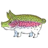 Rainbow Trout Pig Sticker - Your Premium Fishing Gear Store Rods Lines Baits Accessories* Fly Fishing