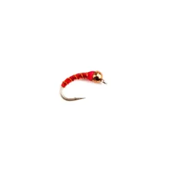 Red & Copper Zebra Midge Tungsten Beadhead - Your Premium Fishing Gear Store Rods Lines Baits Accessories* Shop All