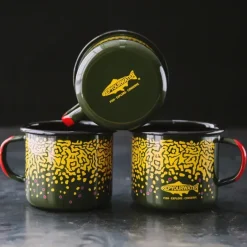 Rep Your Water Brook Trout Skin Enamel Camp Mug - Your Premium Fishing Gear Store Rods Lines Baits Accessories* Shop All