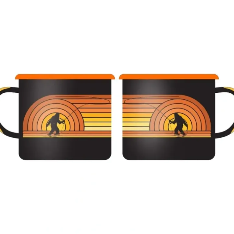Rep Your Water Sunset Squatch Enamel Camp Mug - Your Premium Fishing Gear Store Rods Lines Baits Accessories* Shop All