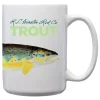 R.L. Winston Large Trout Mug White 15oz - Your Premium Fishing Gear Store Rods Lines Baits Accessories* Shop All