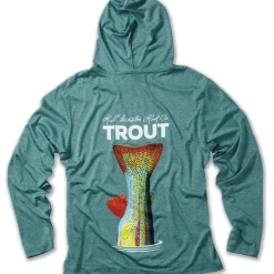 R.L. Winston Trout Tech Hooded Shirt Heather Green - Your Premium Fishing Gear Store Rods Lines Baits Accessories* Shop All