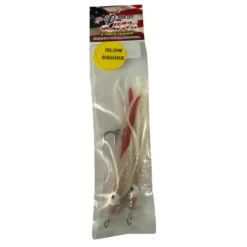 Run Off Lures Rigged Teaser Glow Squid (Size 7/0-9/0 Hook, 2pk) - Your Premium Fishing Gear Store Rods Lines Baits Accessories* Shop All