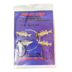 Run Off Lures Striper High Low 7/0 Inline Circle Hook Rig - Your Premium Fishing Gear Store Rods Lines Baits Accessories* Fishing Line