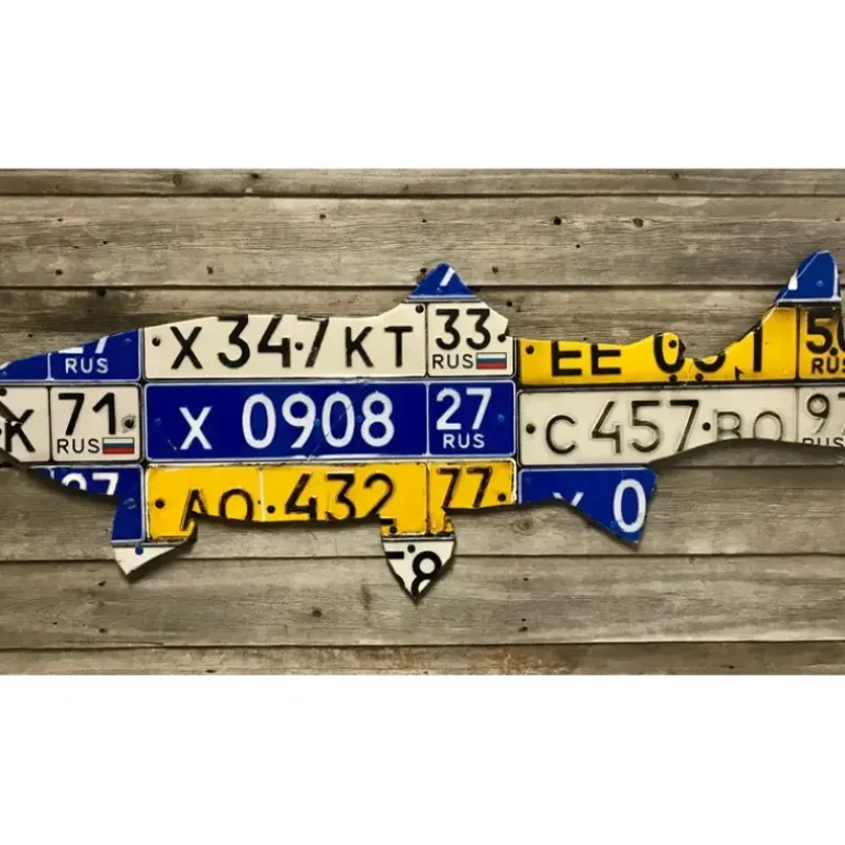 Russian Trout License Plate Art - Your Premium Fishing Gear Store Rods Lines Baits Accessories* Shop All