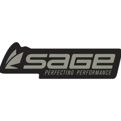 SAGE Logo Decal Steel/Black Sticker - Your Premium Fishing Gear Store Rods Lines Baits Accessories* Shop All
