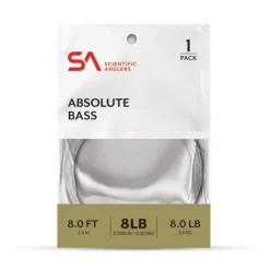 Scientific Anglers Absolute Bass Leader 8' Single - Your Premium Fishing Gear Store Rods Lines Baits Accessories* Shop All