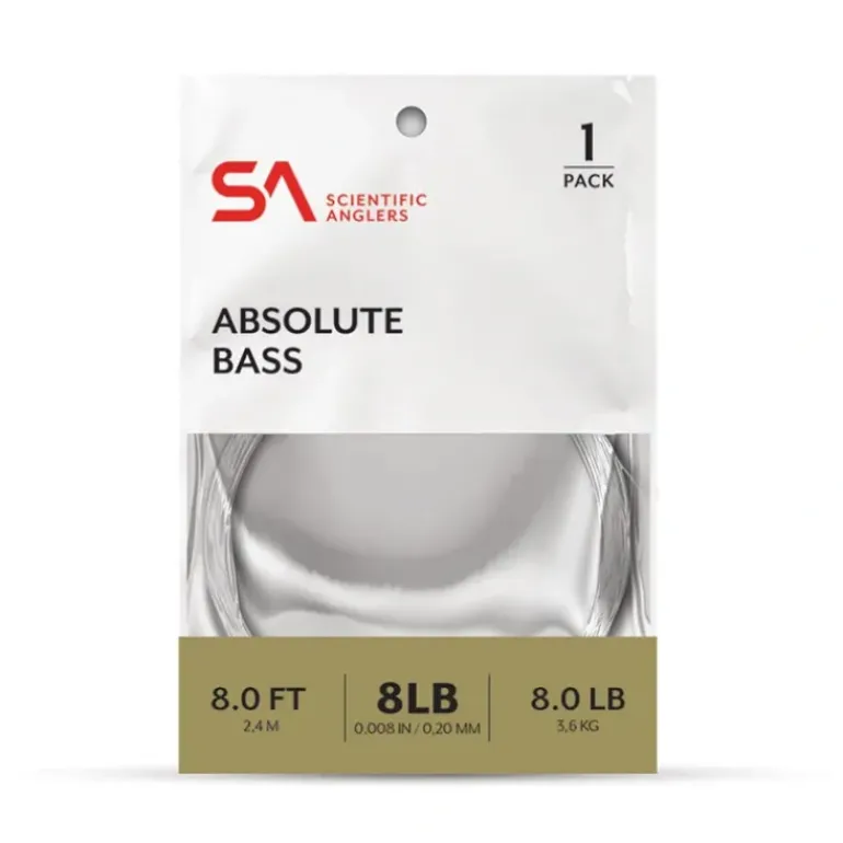 Scientific Anglers Absolute Bass Leader 8' Single - Your Premium Fishing Gear Store Rods Lines Baits Accessories* Shop All