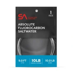 Scientific Anglers Absolute Fluorocarbon Saltwater Leader 9' Single - Your Premium Fishing Gear Store Rods Lines Baits Accessories* Shop All