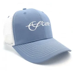 Scott Fly Rods Eco Steel/White Mesh Hat - Your Premium Fishing Gear Store Rods Lines Baits Accessories* Rods