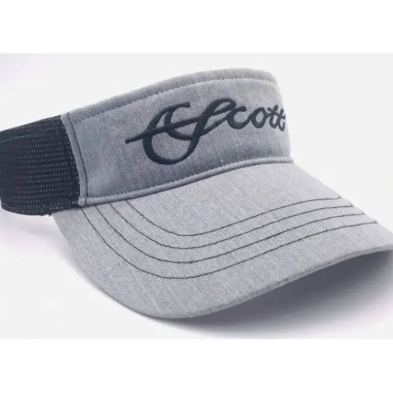 Scott Fly Rods Gray and Black Visor Black Script - Your Premium Fishing Gear Store Rods Lines Baits Accessories* Rods
