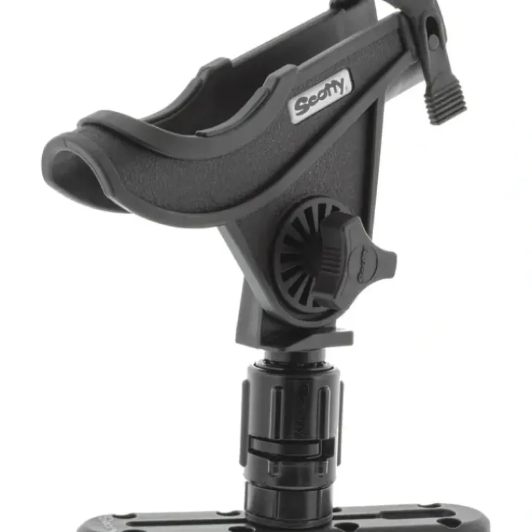 Scotty 0282-BK Baitcaster Rod Holder w/ Gearhead & Track, Black - Your Premium Fishing Gear Store Rods Lines Baits Accessories* Bait
