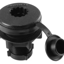 Scotty Compact Round Threaded Flush Deck Mounting Bkt, Black Sealed w/ Rain Cap - Your Premium Fishing Gear Store Rods Lines Baits Accessories* Shop All