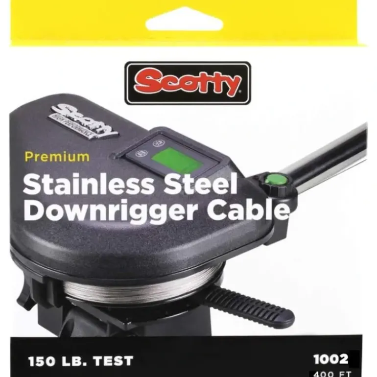 Scotty Premium Stainless Steel Downrigger Cable, 150lb Test, 400ft - Your Premium Fishing Gear Store Rods Lines Baits Accessories* Shop All
