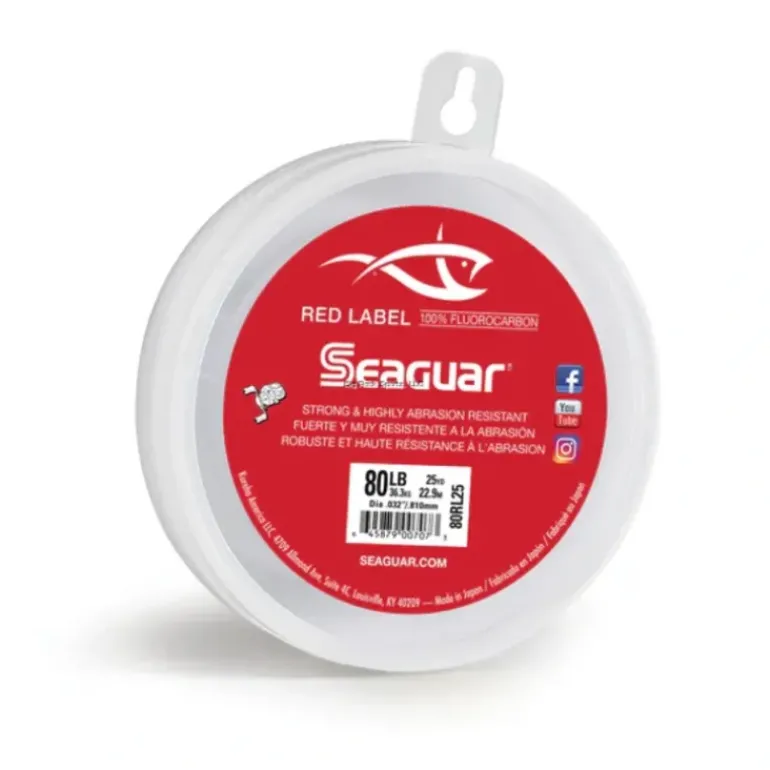 Seaguar Red Label Fluorocarbon Leader Material 80lb 25yd - Your Premium Fishing Gear Store Rods Lines Baits Accessories* Bait