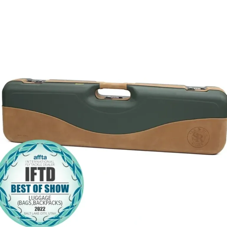 Sea Run Premium Classic Fly Rod & Reel Travel Case Green/Nespola Leather/Khaki - Your Premium Fishing Gear Store Rods Lines Baits Accessories* Fishing Line