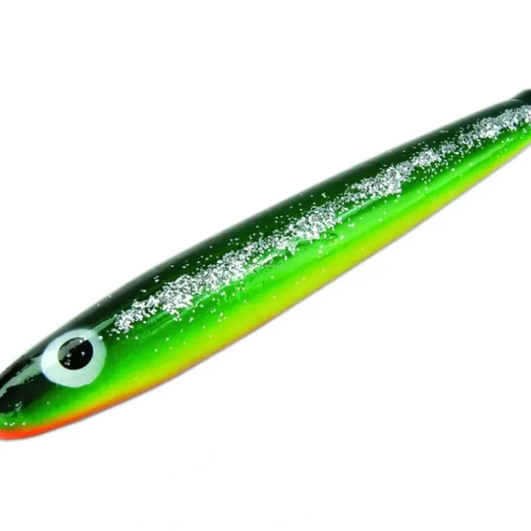 Sea Striker Unrigged Cedar Plug, 6", Black/Green/Yellow/Orange - Your Premium Fishing Gear Store Rods Lines Baits Accessories* Shop All
