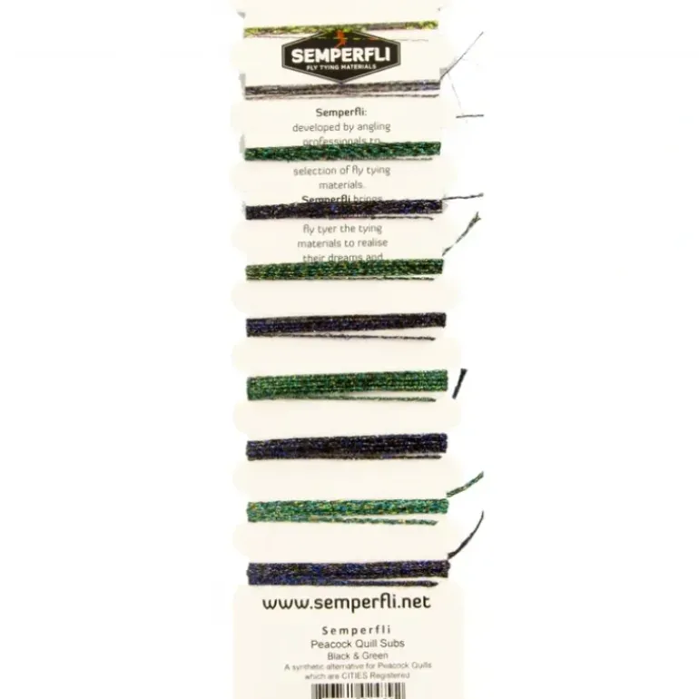 Semperfli Peacock Quill Subs Multicard - Your Premium Fishing Gear Store Rods Lines Baits Accessories* Shop All