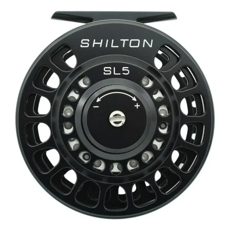 Shilton SL5 (7-8wt) Reel Black Left Hand - Your Premium Fishing Gear Store Rods Lines Baits Accessories* Fishing Line