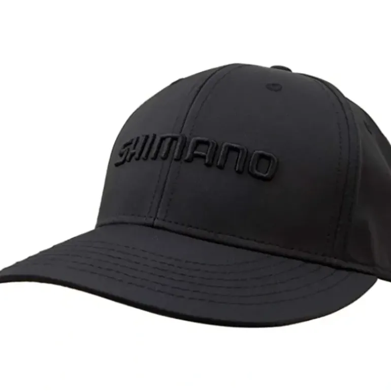 Shimano Blackout Performance Adjustable snapback cap, Black - Your Premium Fishing Gear Store Rods Lines Baits Accessories* Shop All