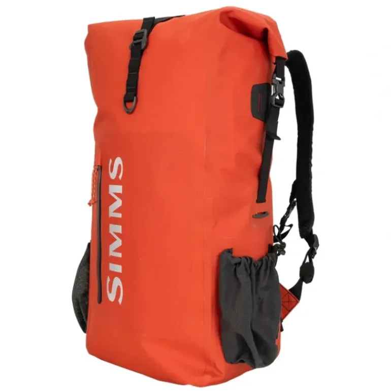 Simms Dry Creek Rolltop Backpack Simms Orange - Your Premium Fishing Gear Store Rods Lines Baits Accessories* Fly Fishing