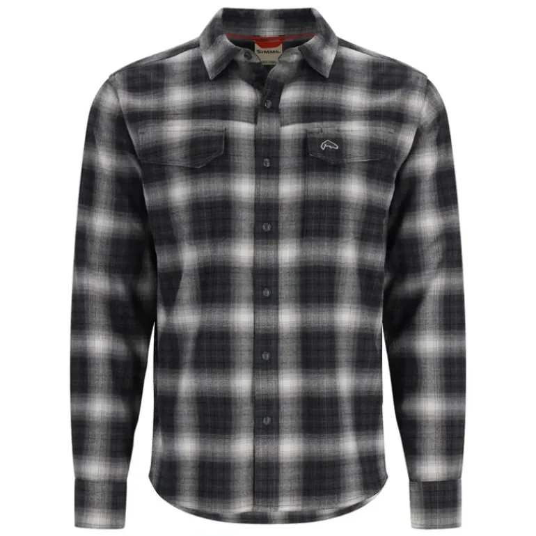 Simms Gallatin Flannel LS Shirt Slate Ombre Plaid - Your Premium Fishing Gear Store Rods Lines Baits Accessories* Fly Fishing