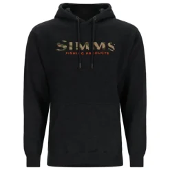 Simms Logo Hoody Charcoal Heather - Your Premium Fishing Gear Store Rods Lines Baits Accessories* Shop All
