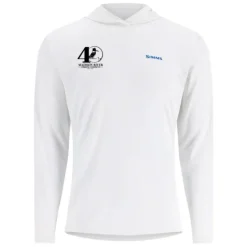 Simms Logo Tech Hoody Artist Series White/Trout Flag - Your Premium Fishing Gear Store Rods Lines Baits Accessories* Shop All