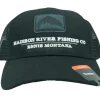 Simms Logo Trout Icon Trucker Black - Your Premium Fishing Gear Store Rods Lines Baits Accessories* Shop All