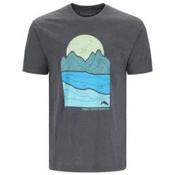 Simms Mtn River Stream T-Shirt Titanium Heather - Your Premium Fishing Gear Store Rods Lines Baits Accessories* Shop All